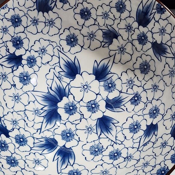 SH Home Blue Floral Ceramic Ramen Noodle Bowl Set of 2 With Chopsticks And Spoon - Picture 5 of 11